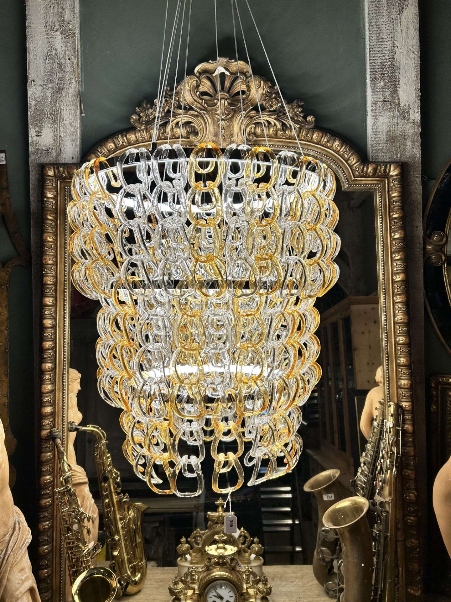 MURANO GLASS CHANDELIER, ORIGINAL STRUCTURE WAS COMMISSIONED BY BVLGARI AND HAVE BEEN CREATED FROM - Image 2 of 5