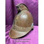19TH CENTURY FRENCH SAPEURS AND POMPIERS HELMET, HEIGHT 24CM