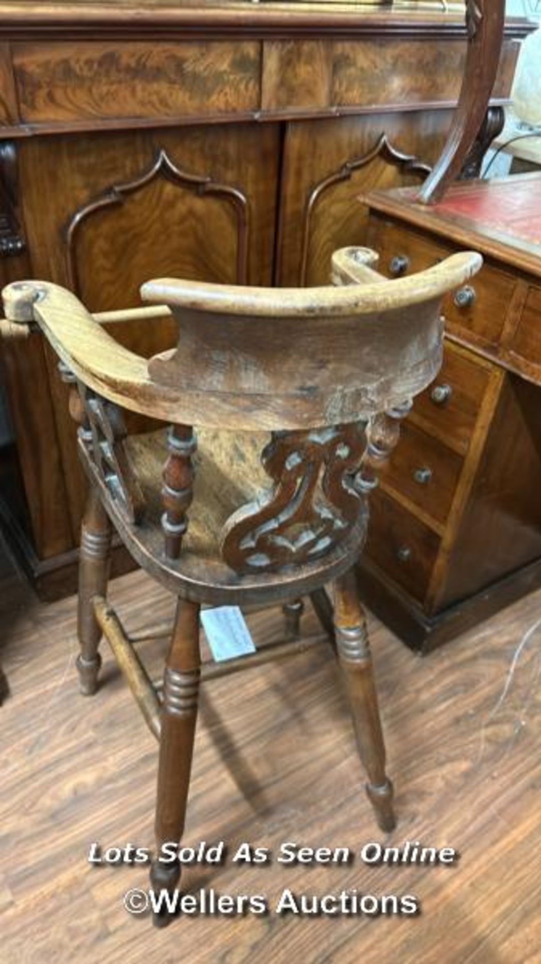LATE 19TH CENTURY CHILDS HIGH CHAIR - Image 3 of 4