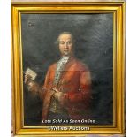 18TH CENTURY FRAMED OIL ON CANVAS POSSIBLY OF CARLO BUONAPARTE (FATHER OF NAPOLEON), MARQUIS DE