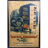 'BATTLE STATIONS' FILM POSTER, 56/26, PASTED ONTO BOARD FOR THEATRICAL USE, POSTER SIZE 69 X 104CM