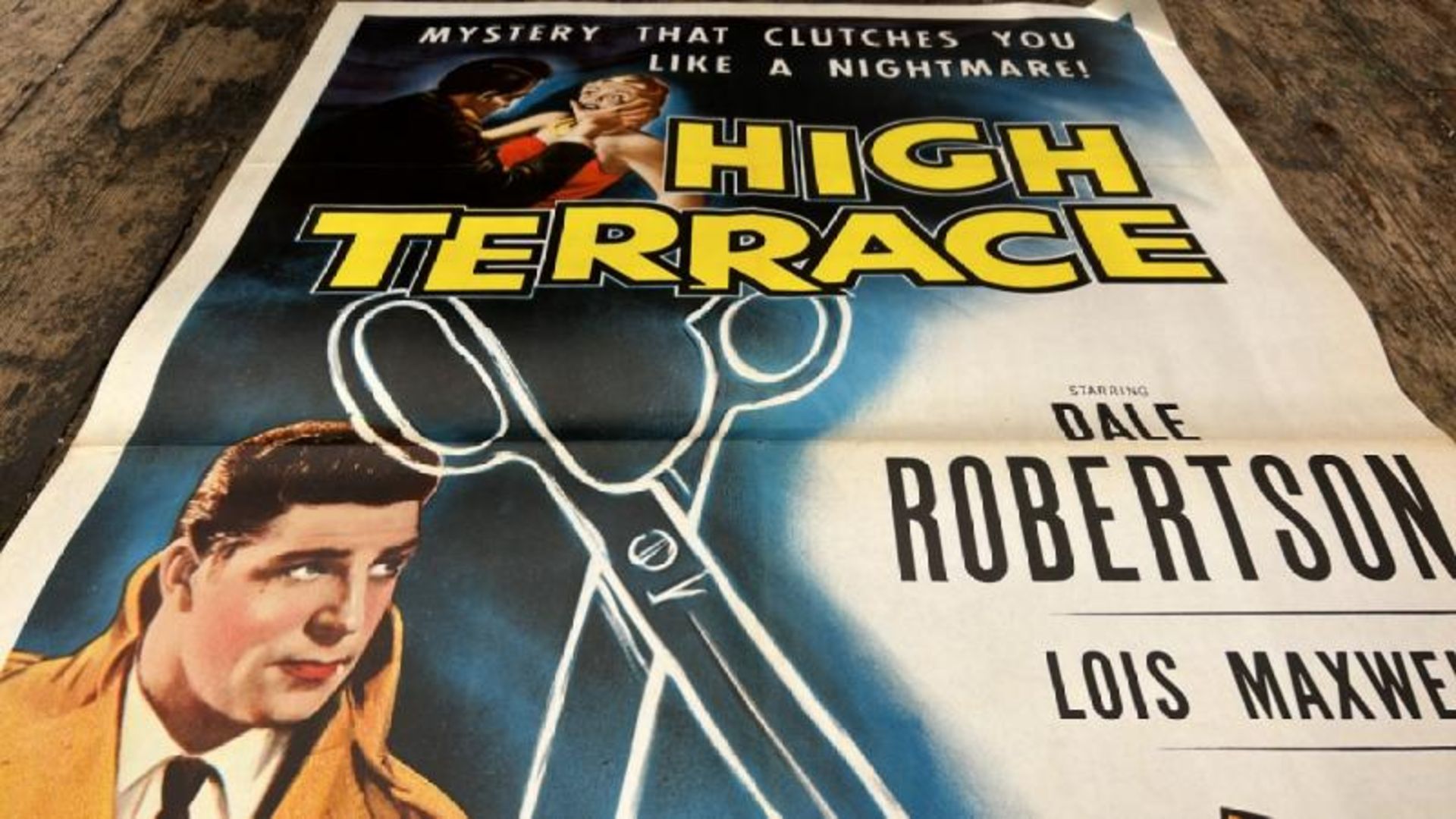 HIGH TERRACE STARRING DALE ROBERTSON, ORIGINAL FILM POSTER, 56/551, 69CM W X 104CM H - Bild 3 aus 3