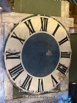 19TH CENTURY PAINTED METAL CLOCK FASCIA, DIAMETER 224CM