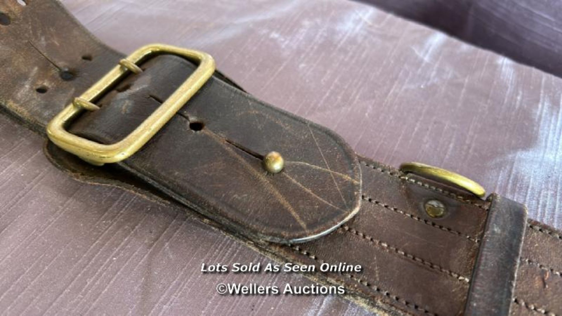 OFFICERS SAM BROWN LEATHER BELT - Image 2 of 7