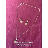 MATCHING SET OF 925 SILVER AND PEARL NECKLACE AND EARRINGS