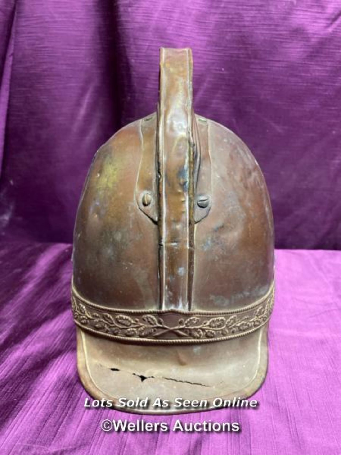 19TH CENTURY FRENCH SAPEURS AND POMPIERS HELMET, HEIGHT 24CM - Image 3 of 5