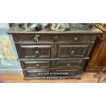 JACOBEAN OAK CHEST OF FOUR DRAWERS