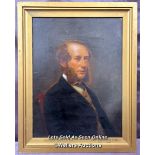 OIL ON BOARD BY S. REDGATE (1875) OF RICHARD ENFIELD ESQUIRE, VICE PRESIDENT, N.M.I. 1879-1904, 34 X
