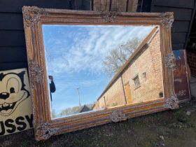 LARGE 20TH CENTURY OVERSIZED GUILT MIRROR WITH BEVELLED PLATE, 222CM (W) X 161CM (H), THE MIRROR