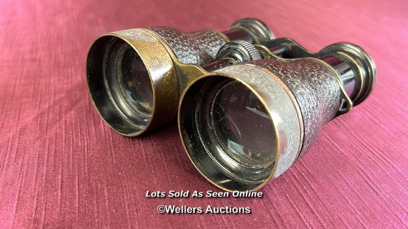 VINTAGE MILITARY BINOCULARS WITH LEATHER CASE - Image 2 of 4