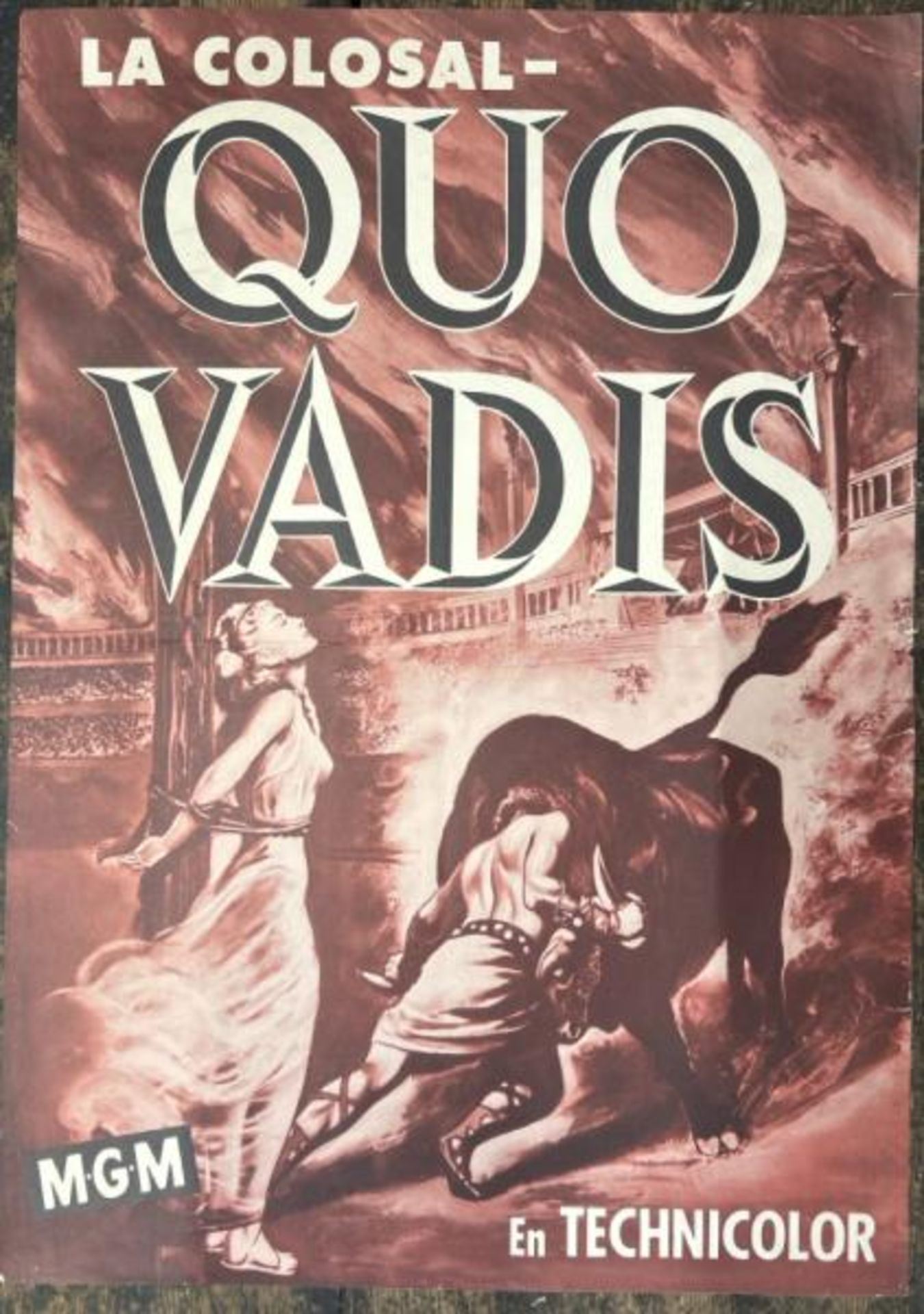 LA QUO VADIS, ORIGINAL FILM POSTER, 39.5CM W X 56CM H