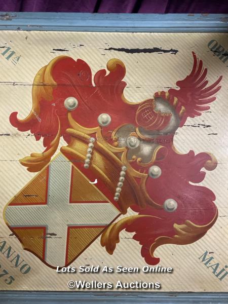 ARMORIAL HERALDIC CREST, FRENCH 1875 BOARD, 84.5 X 84.5CM - Image 5 of 5