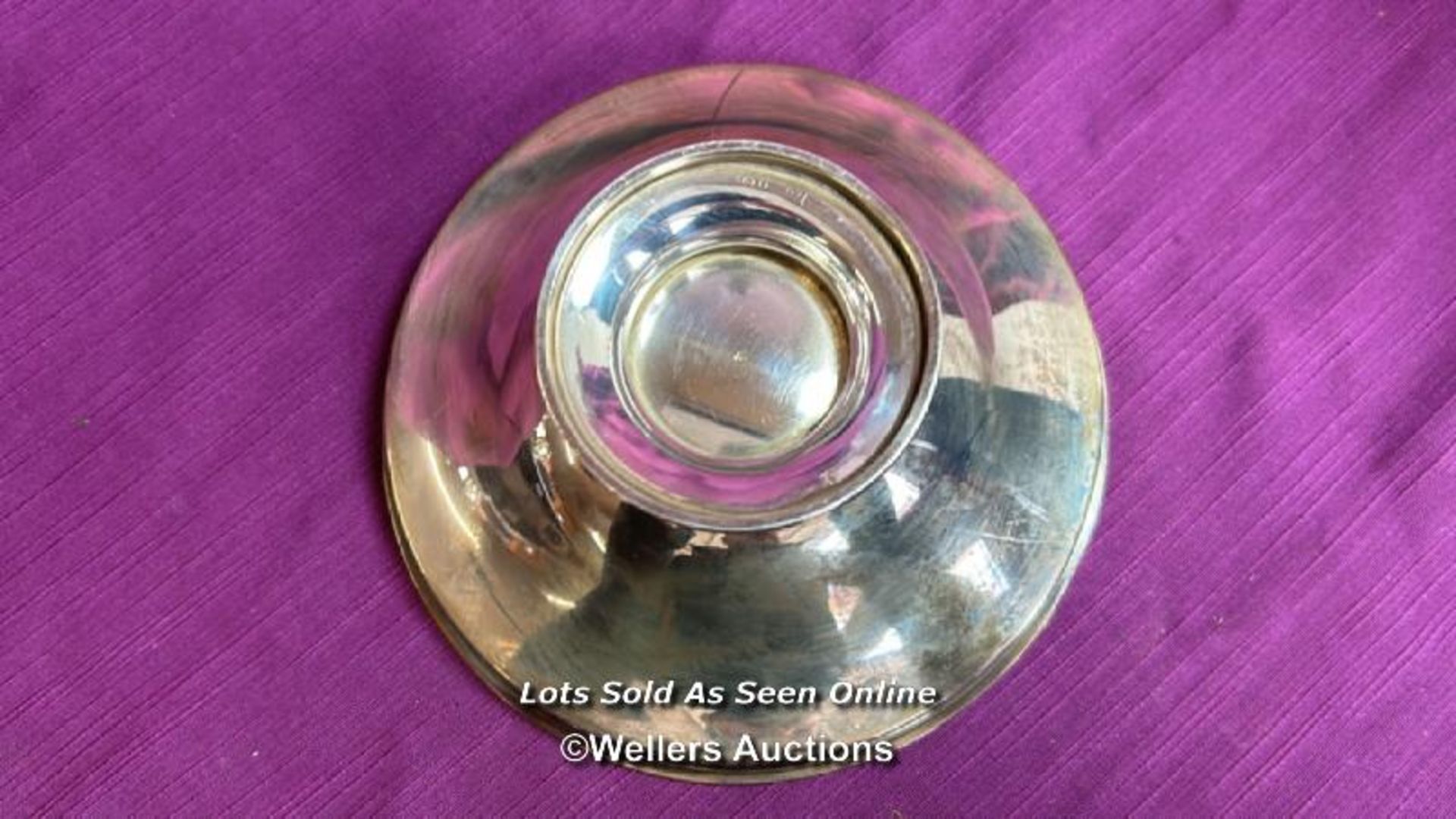 SMALL HALLMARKED SILVER BONBON DISH BY ADIE BROS, DIAMETER 13.5CM, WEIGHT 106GMS - Image 6 of 6