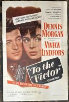 TO THE VICTOR STARRING DENNIS MORGAN, ORIGINAL FILM POSTER, 48/847, MADE IN THE USA, 68.5CM X 105CM