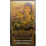 'EMERGENCY LANDING' STARRING FORREST TUCKER AND CAROL HUGHES, ORIGINAL FILM POSTER, PASTED ONTO