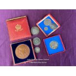 COLLECTION OF MAINLY QUEEN VICTORIA COINS INCLUDING A 1837-1897 COMMEMORATIVE BRONZE COIN