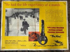 THE KEY, ORIGINAL FILM POSTER, PRINTED IN ENGLAND BY STAFFORD & CO, TAPE TO THE REAR, 10125CM W X