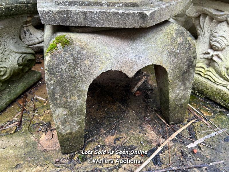 WEATHERED COMPOSITION STONE PERGODA LANTERN - Image 3 of 4