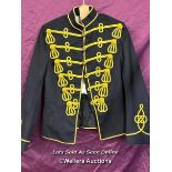 POST 1902 HUSSARS BLACK MILITARY DRESS TUNIC