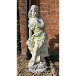 MARBLE DI LATTE STATUE OF A CLASSICAL MAIDEN HEIGHT 132CM, THIS LOT IS LOCATED AWAY FROM THE AUCTION