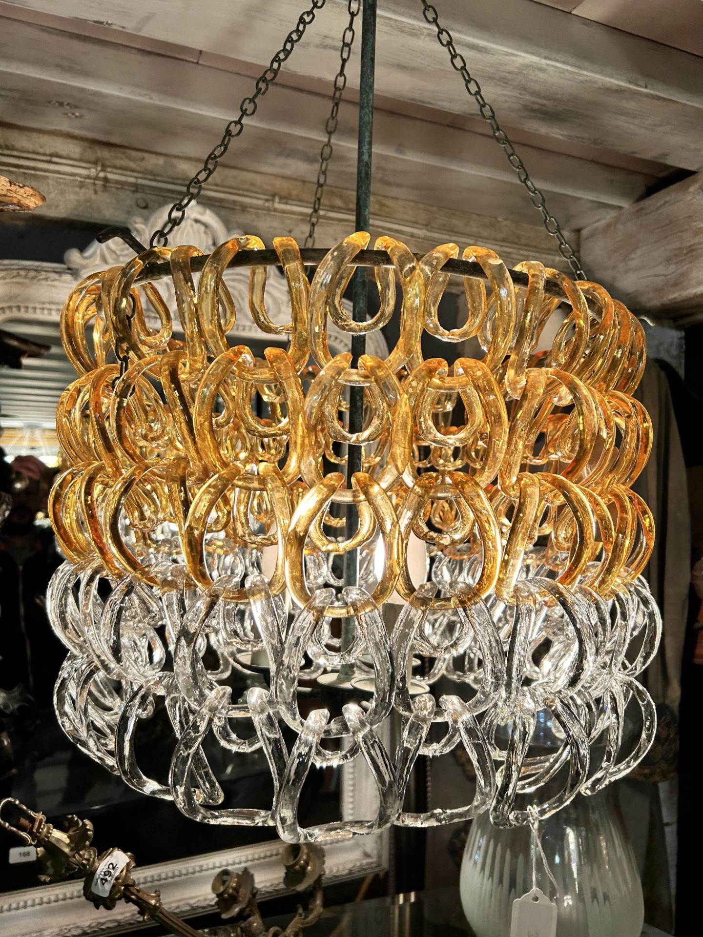MURANO GLASS LIGHT FITTING, ORIGINAL STRUCTURE WAS COMMISSIONED BY BVLGARI AND HAVE BEEN CREATED - Image 2 of 4