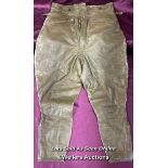 PAIR OF VINTAGE GREEN LEATHER BIKERS DESPATCH LEGGINGS