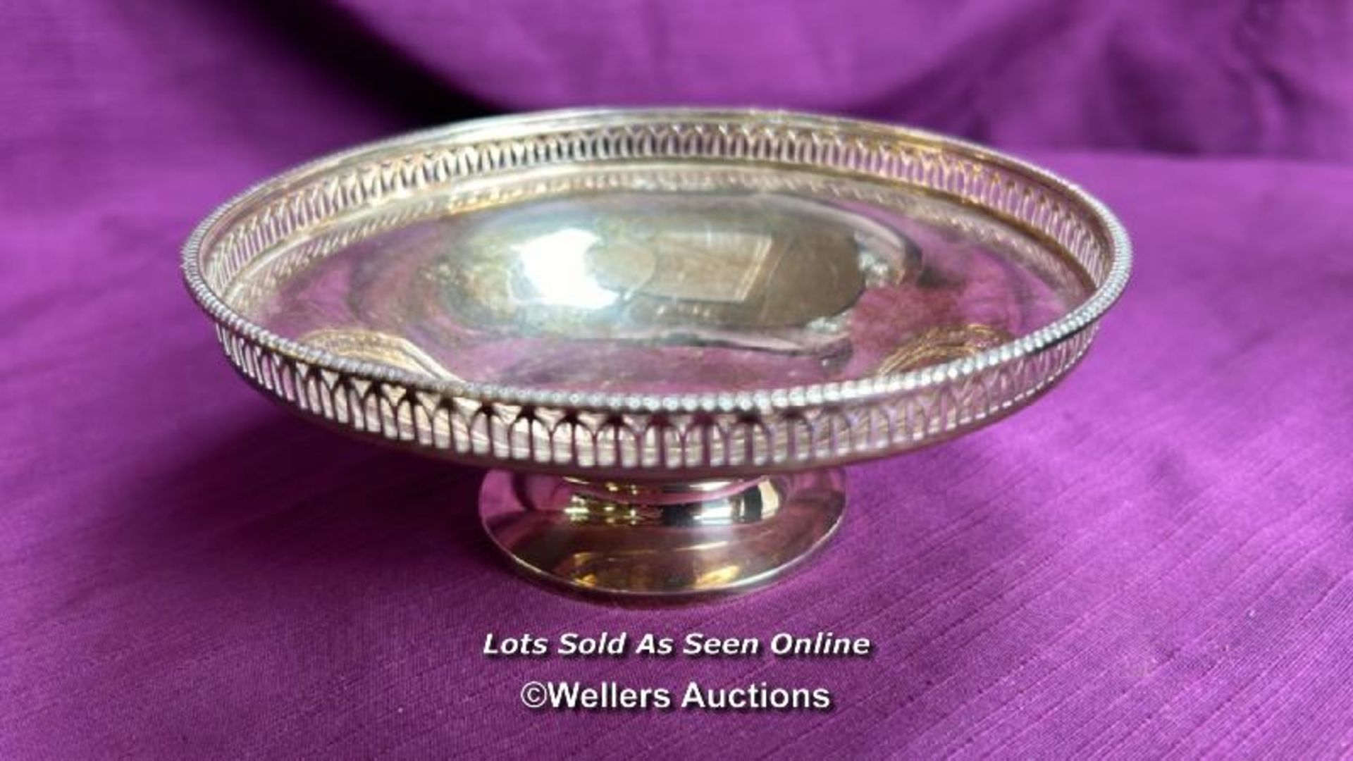 SMALL HALLMARKED SILVER BONBON DISH BY ADIE BROS, DIAMETER 13.5CM, WEIGHT 106GMS - Image 4 of 6