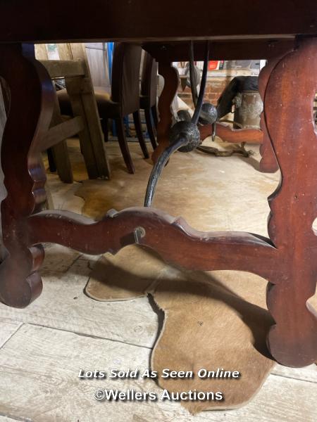 AN 18TH CENTURY STYLE SPANISH REFECTORY TABLE IN FRUITWOOD, 204 X 83 X 77CM - Image 4 of 6