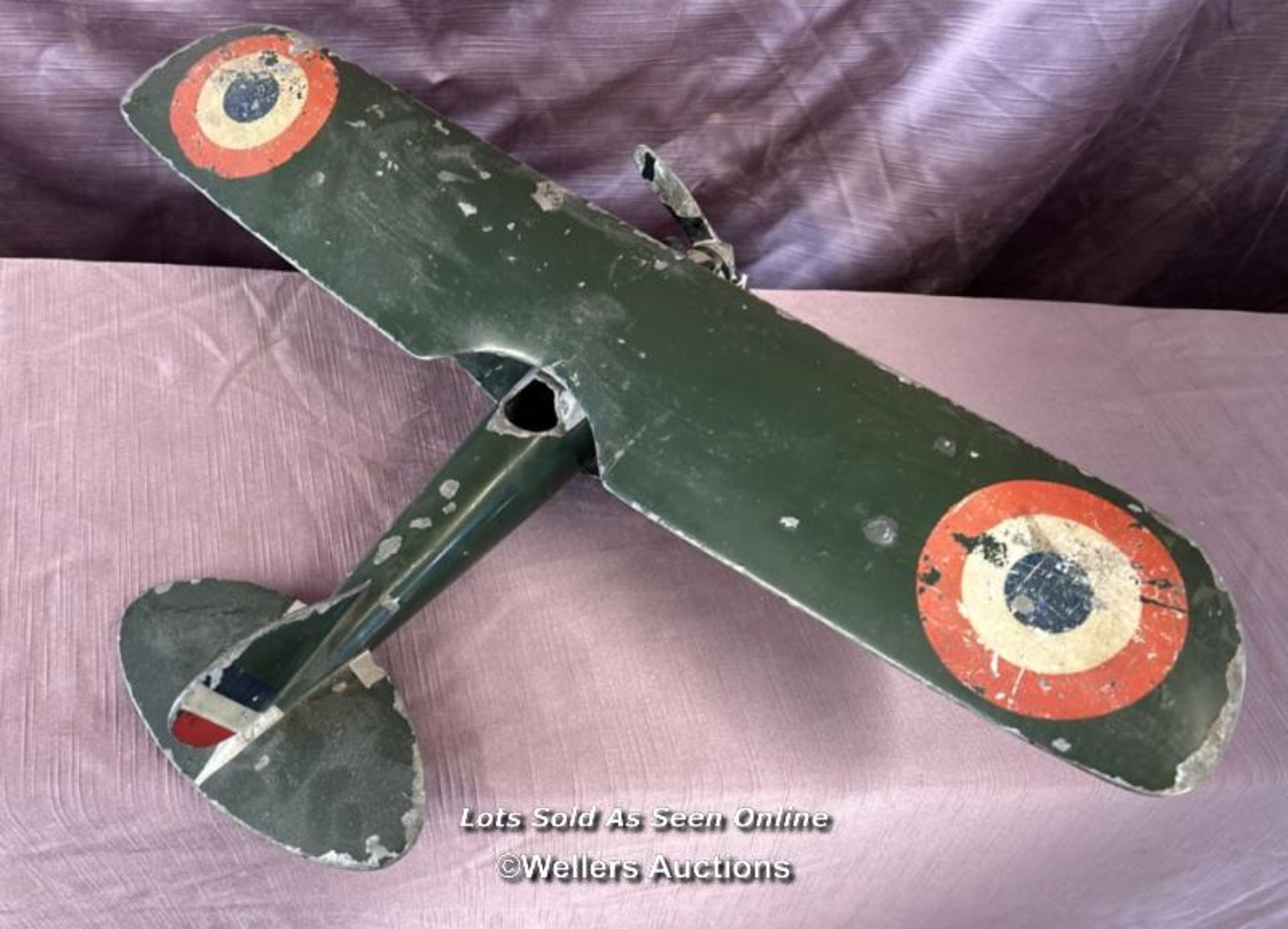 1:72 SCALE ROUGH BUILT METAL MODEL AIRPLANE WORLD WAR ONE FRENCH NIEUPORT-DELAGE NID 52 - Image 5 of 5