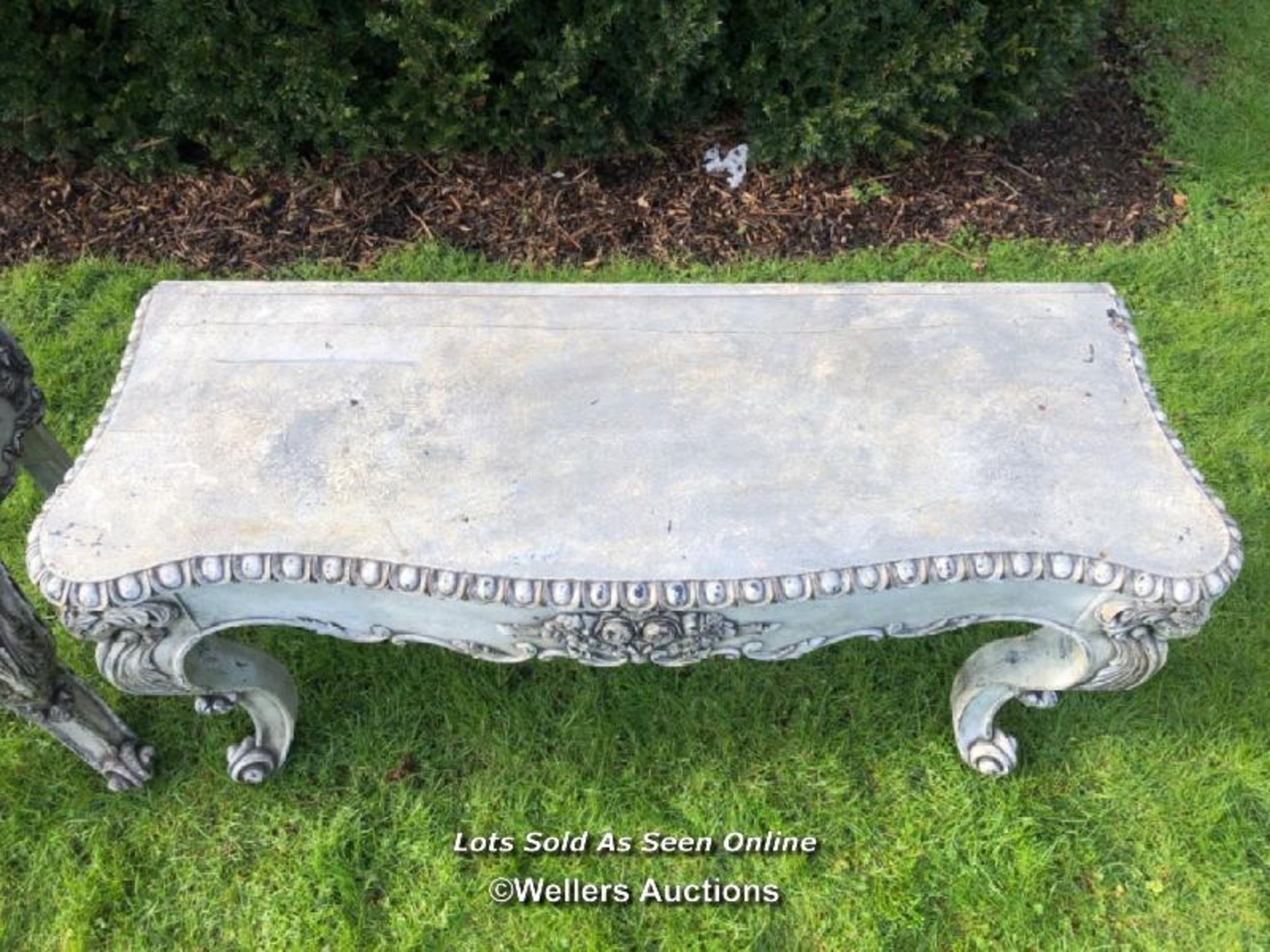 PAIR OF ORNATELY CARVED ITALIAN CONSOLE TABLES, 124 X 45 X 71CM - Image 5 of 5