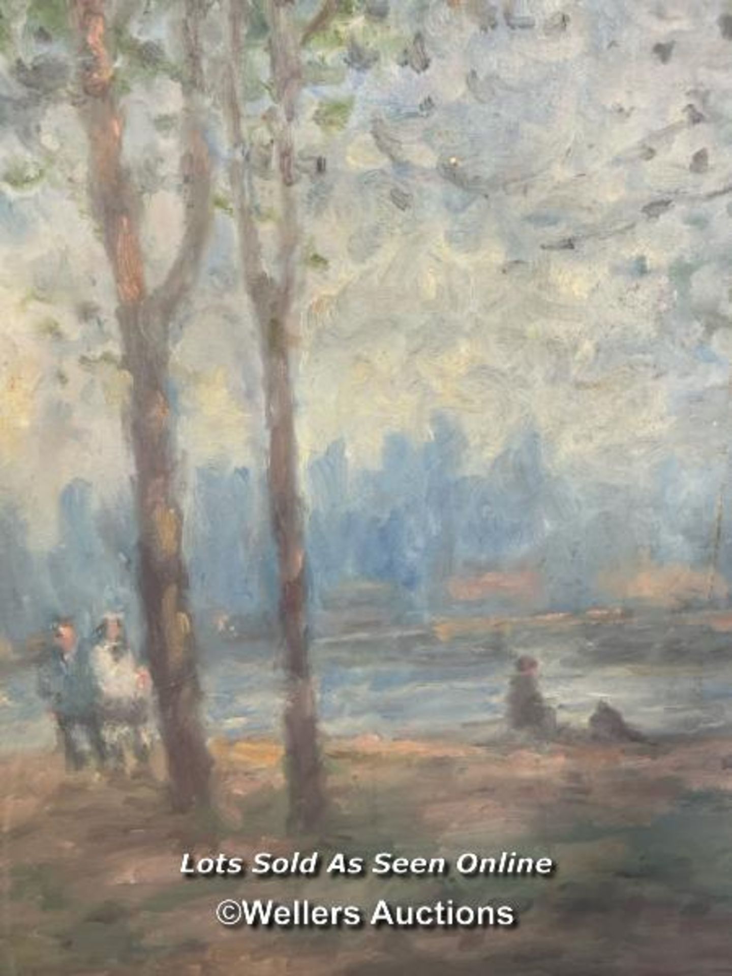 WILLIAM MASON (1906-2002), FRAMED OIL ON BOARD DEPICTING A RIVER SCENE, SIGNED, 60 X 60CM - Image 2 of 5