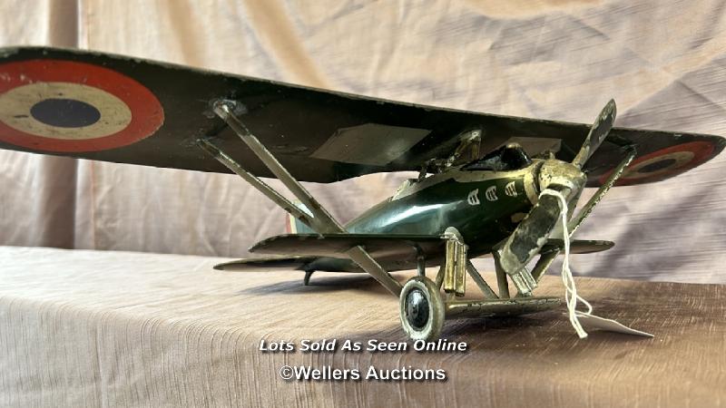 1:72 SCALE ROUGH BUILT METAL MODEL AIRPLANE WORLD WAR ONE FRENCH NIEUPORT-DELAGE NID 52