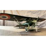 1:72 SCALE ROUGH BUILT METAL MODEL AIRPLANE WORLD WAR ONE FRENCH NIEUPORT-DELAGE NID 52