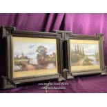 TWO PRINTS BY J.W. GOZZARD, FRAMED AND GLAZED, TOTAL FRAME SIZE 56.5 X 49CM