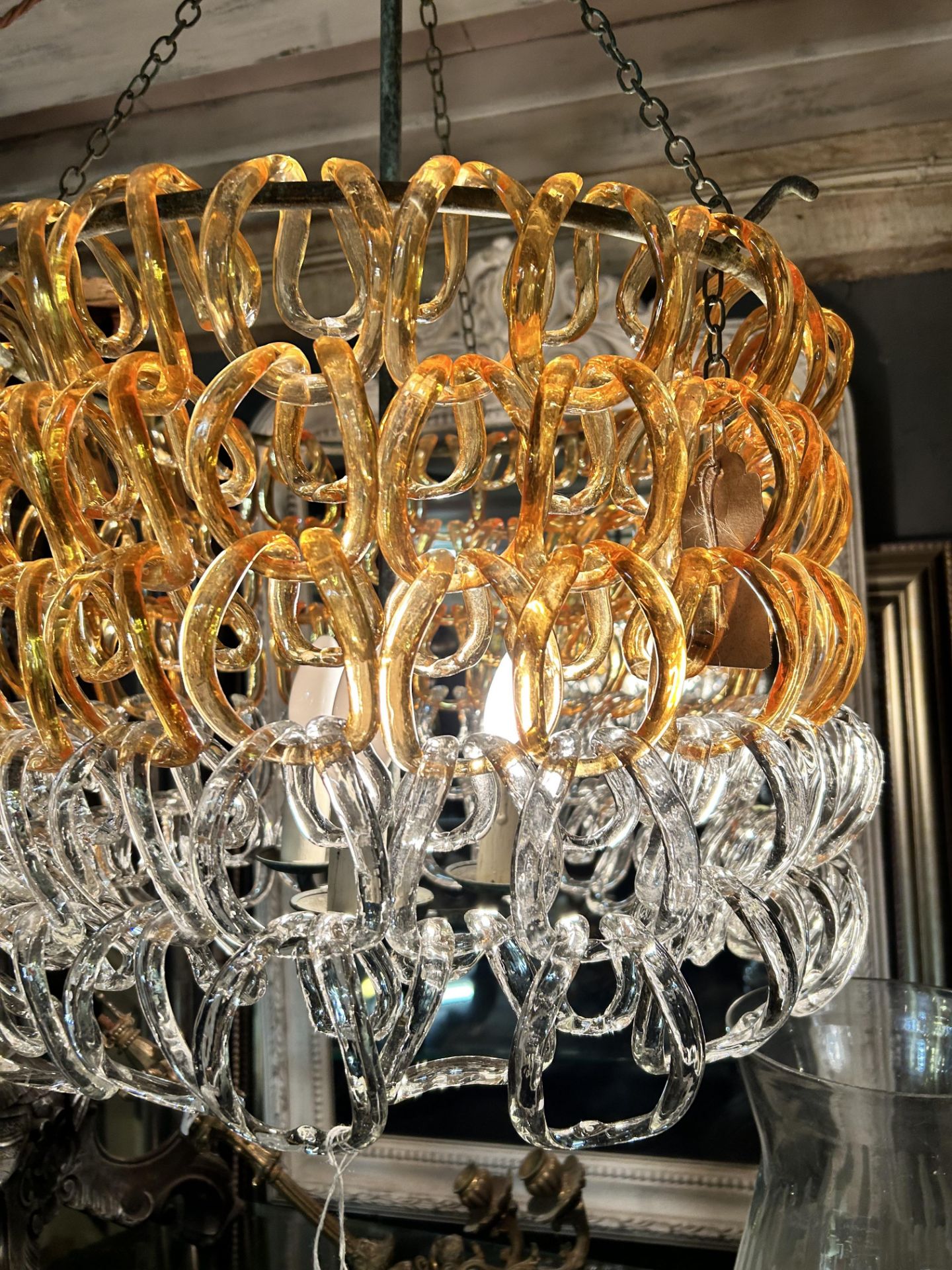 MURANO GLASS LIGHT FITTING, ORIGINAL STRUCTURE WAS COMMISSIONED BY BVLGARI AND HAVE BEEN CREATED - Image 3 of 4