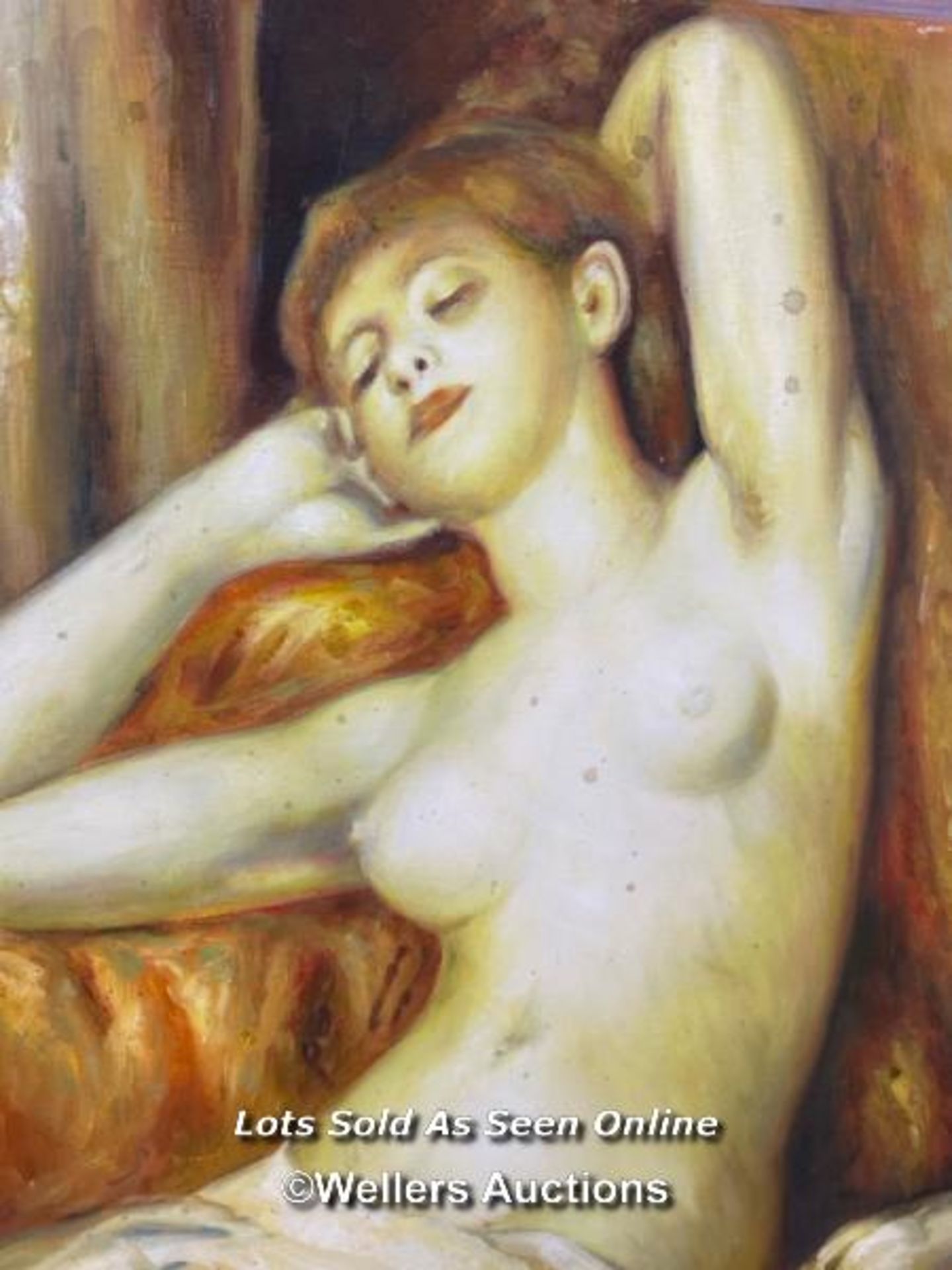 OIL ON CANVAS NUDE STUDY, UNSIGNED, 51 X 60CM - Image 2 of 4