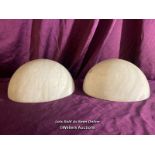 PAIR OF ALABASTER WALL LIGHTS, WIDTH 26CM
