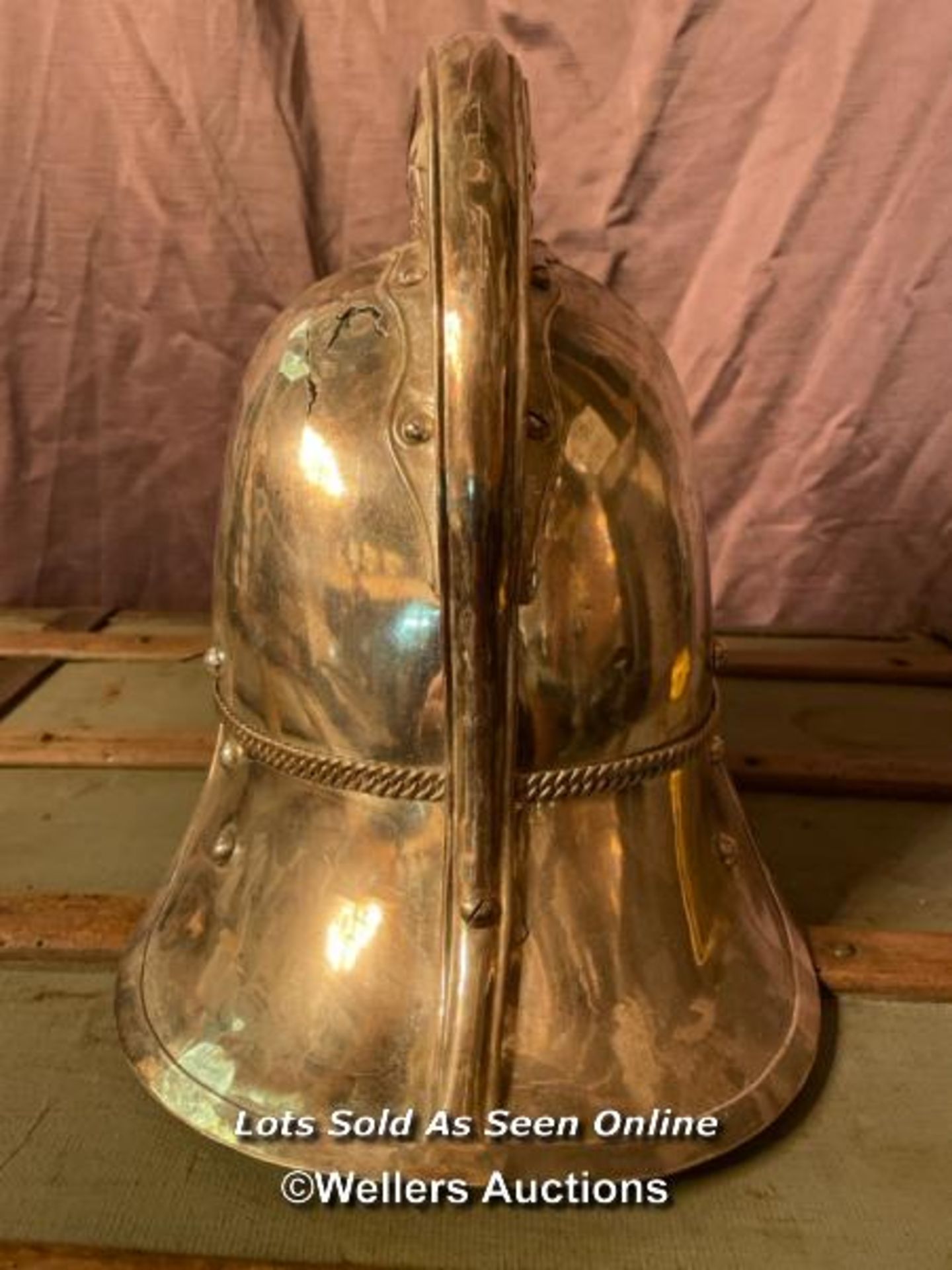 CIRCA 1930 ENGLISH SILVERED OFFICERS MERRYWEATHER HELMET - Image 2 of 4