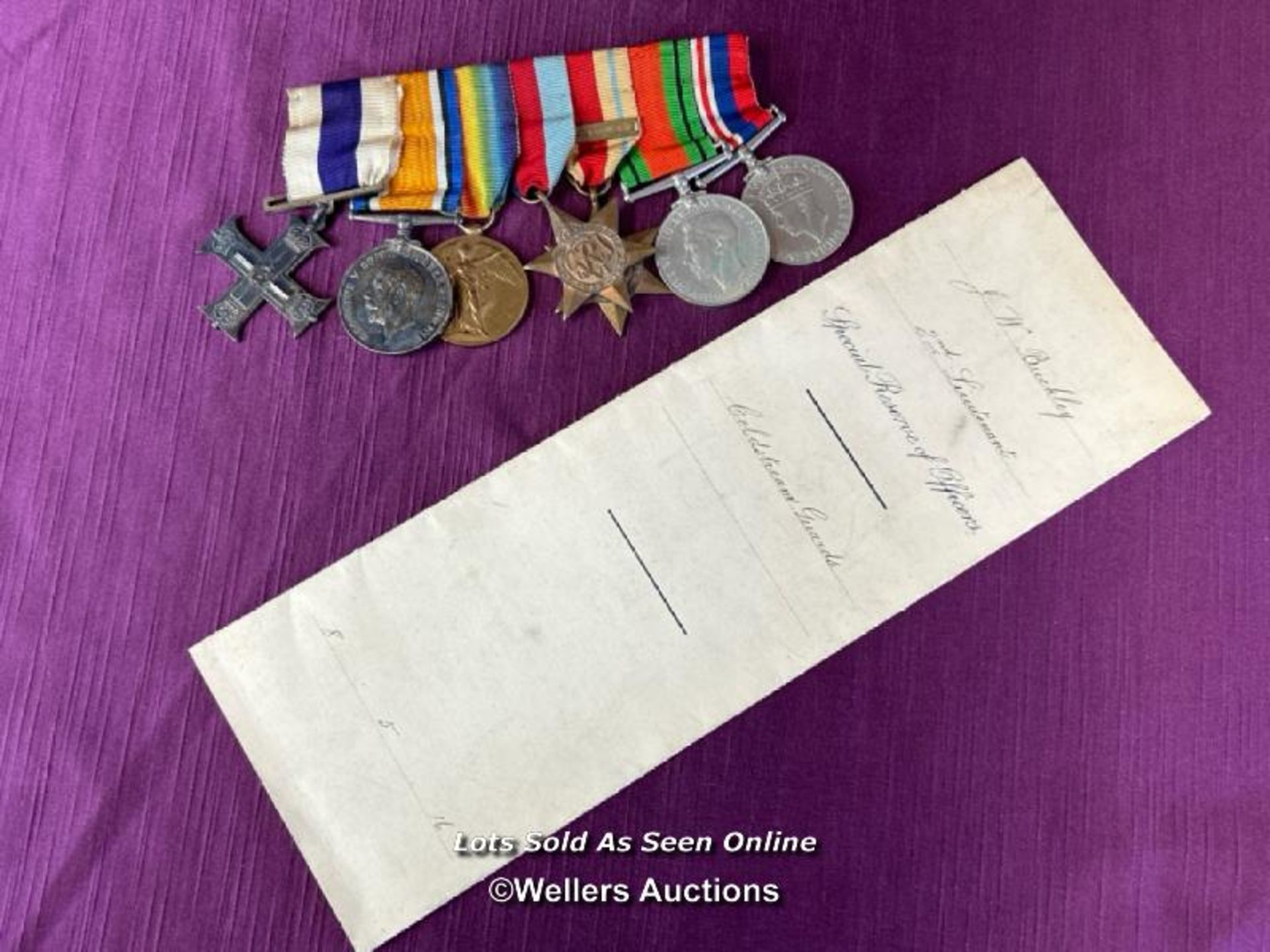 SET OF ASSORTED WORLD WAR ONE AND WORLD WAR TWO MILITARY MEDALS AWARDED TO LIEUTENANT J. W. BUCKLEY,