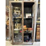 1950'S MEDICAL CABINET, RIGHT DOOR MISSING THE GLASS, WILL NEED SOME RESTORATION, 93CM (W) x 165CM