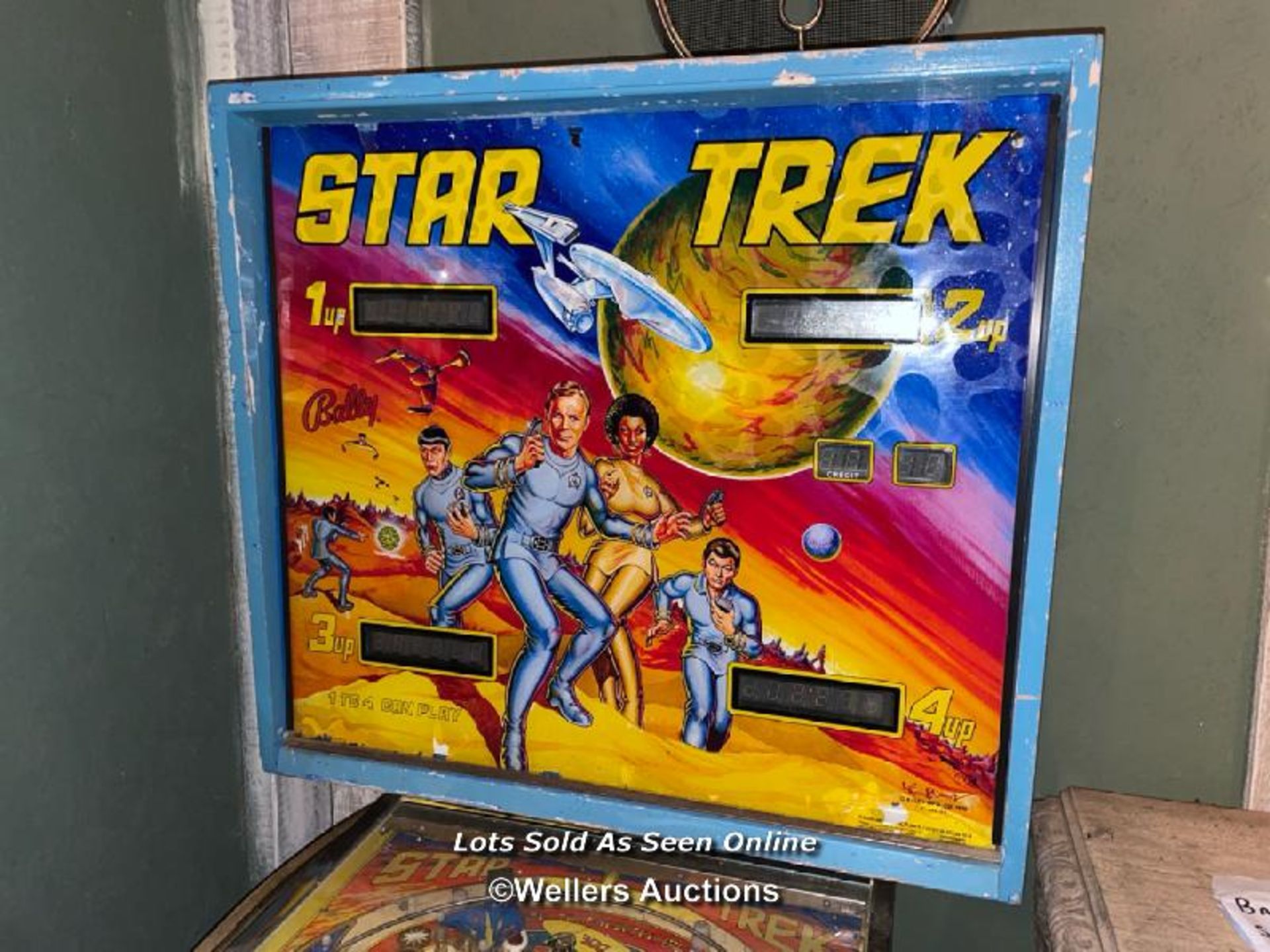 BALLY STAR TREK PINBALL MACHINE 1979, 77 X 136 X 177CM, WITH ALTERNATIVE SOUND CARD, POWERS AND - Image 9 of 15