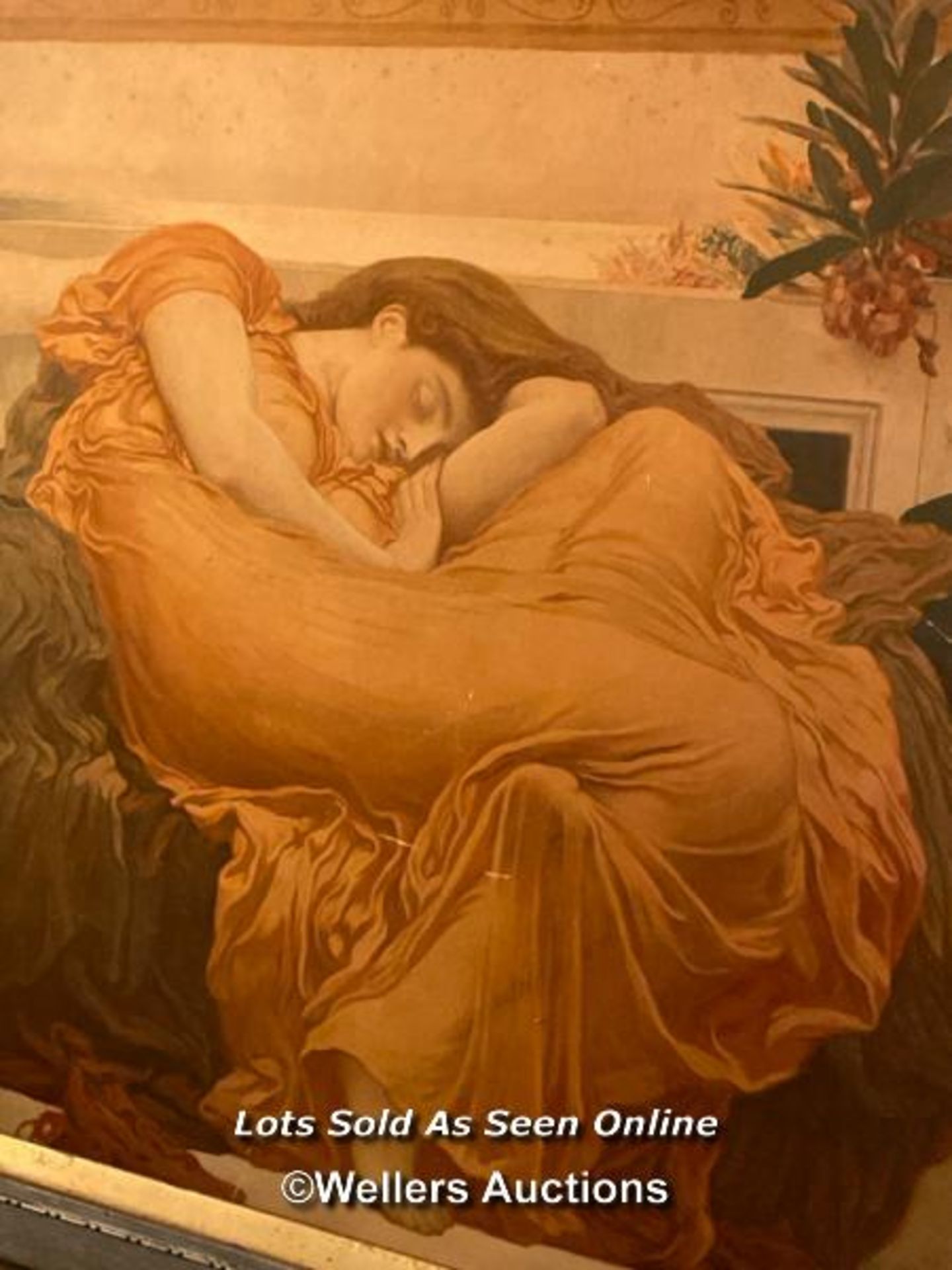 FRAMED LITHOGRAPH OF A SLEEPING LADY, 57 X 63.5CM, FRAME SIZE 71 X 77CM - Image 2 of 3