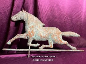 COPPER HORSE WEATHER VAIN TOP, 80 X 46.5CM