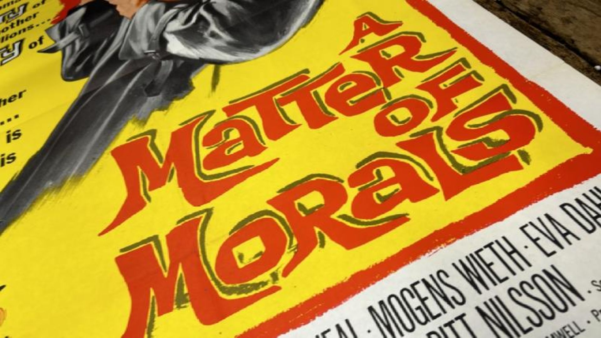 A MATTER OF MORALS, ORIGINAL FILM POSTER, PRINTED IN THE USA, 68.5CM W X 104.5CM H - Image 3 of 5