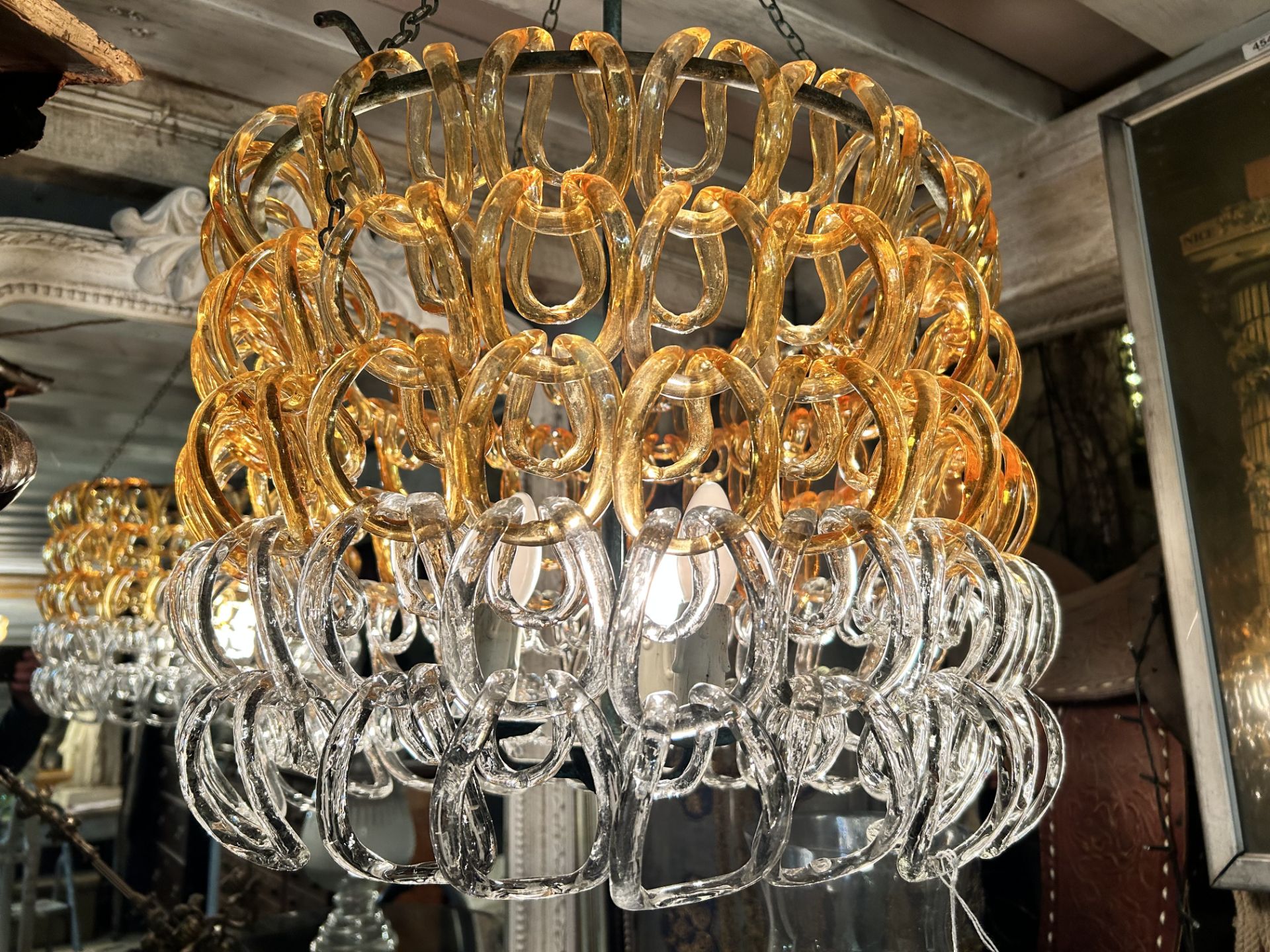 MURANO GLASS LIGHT FITTING, ORIGINAL STRUCTURE WAS COMMISSIONED BY BVLGARI AND HAVE BEEN CREATED