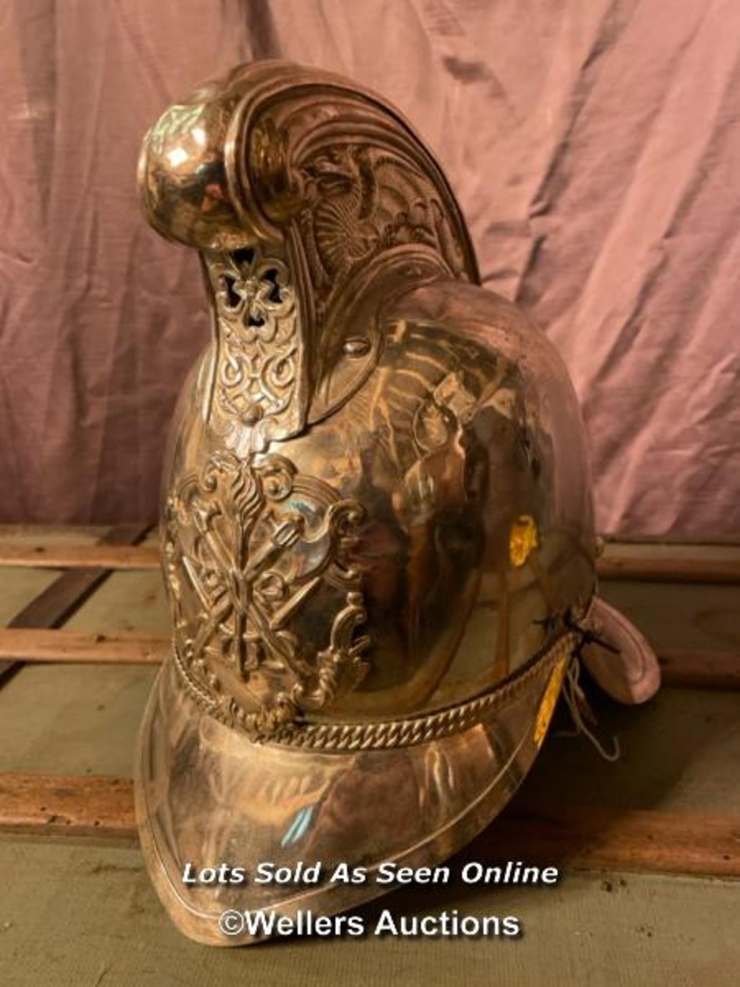 CIRCA 1930 ENGLISH SILVERED OFFICERS MERRYWEATHER HELMET - Image 4 of 4