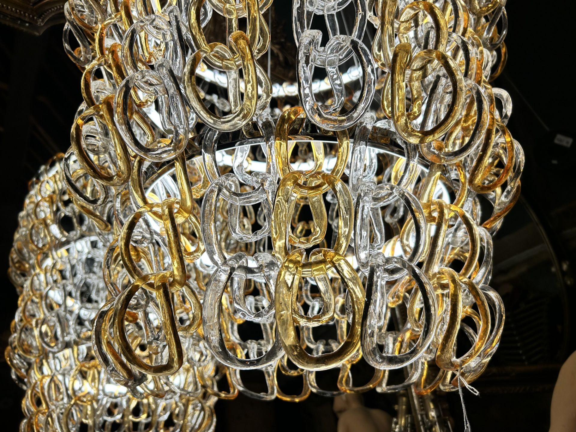 MURANO GLASS CHANDELIER, ORIGINAL STRUCTURE WAS COMMISSIONED BY BVLGARI AND HAVE BEEN CREATED FROM - Image 4 of 5