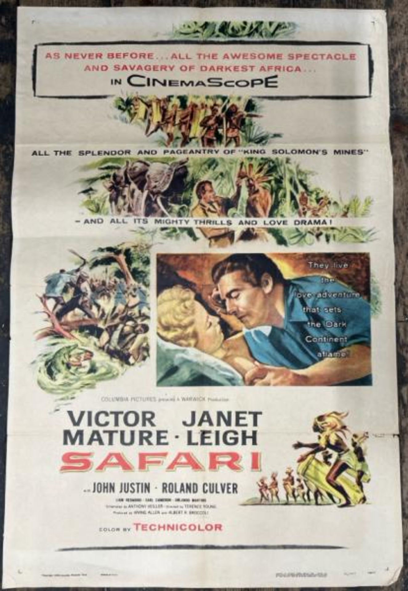 SAFARI, ORIGINAL FILM POSTER, 56/147, 69CM W X 104CM H