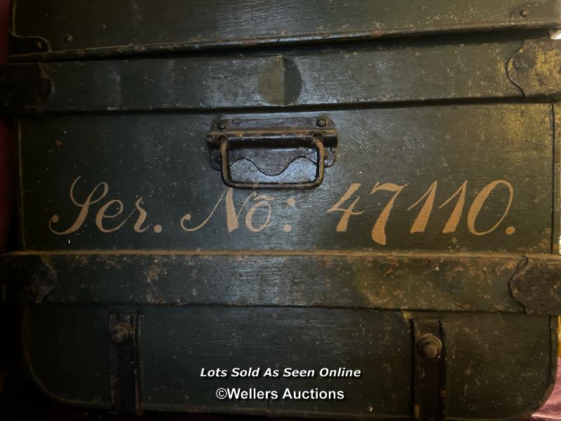 19TH CENTURY TRAVEL TRUNK MAJOR A.J. WILCOX, SERVICE NUMBER 47110, GRENADIER GUARDS, LANCASTER - Image 4 of 6