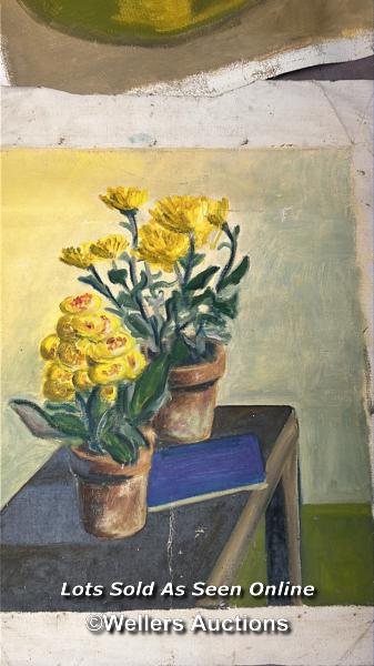 FIVE OIL ON CANVAS STILL LIFE PAINTINGS - Image 4 of 6